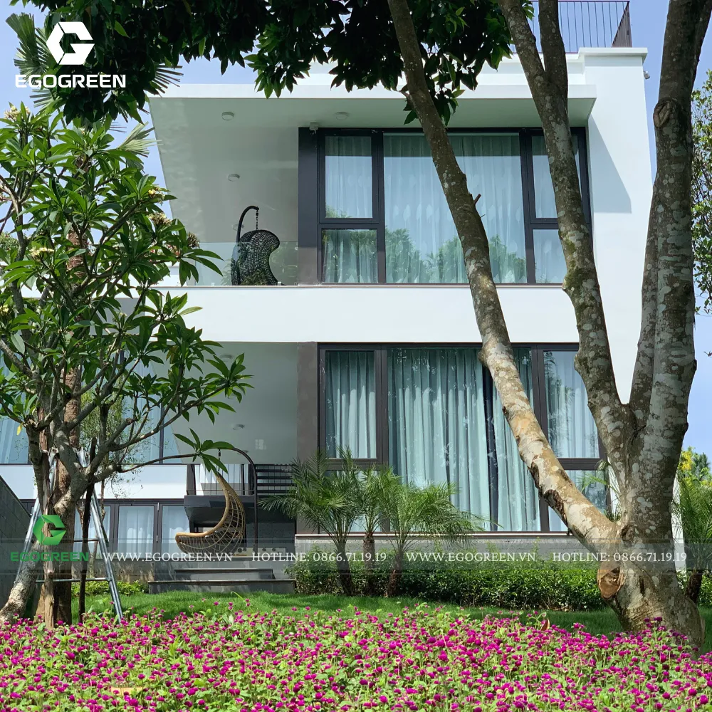 Nhìn tổng thể công trình vẫn giữ đủ nét tự nhiên xen kẽ sự hiện đại